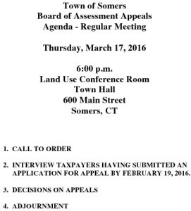 Icon of 20160317 Board Of Assessment Appeals Agenda